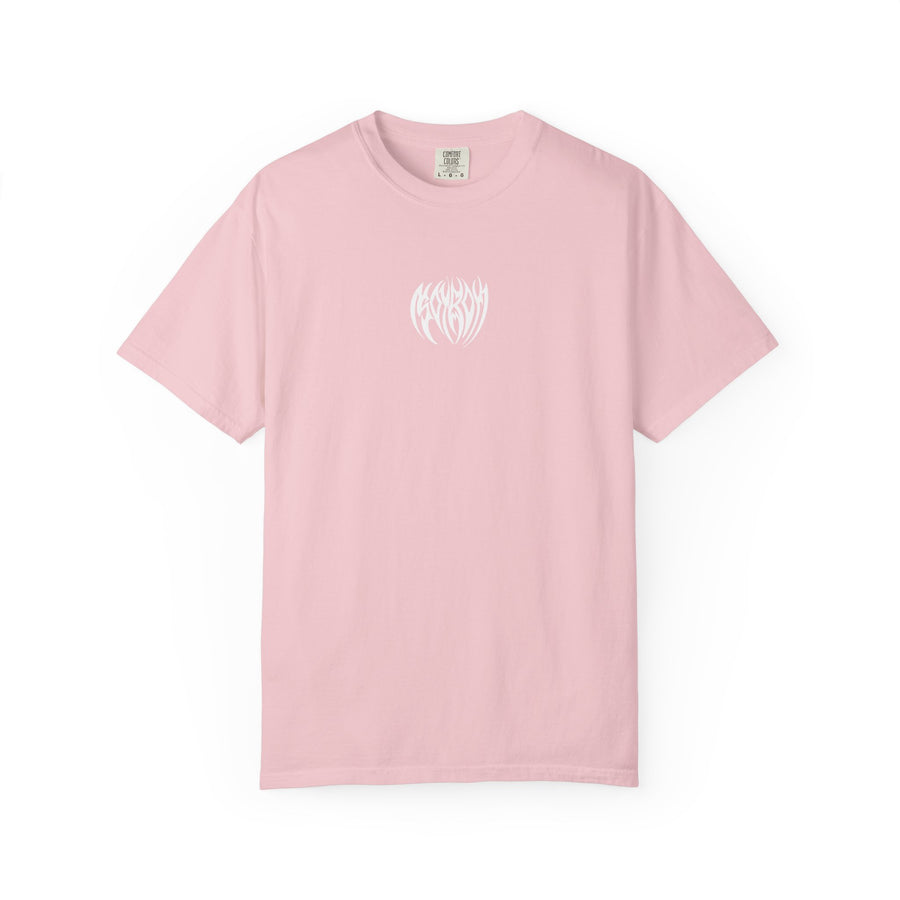 Tribal Heart Graphic T-shirt | Metal Style Chest and Back Print