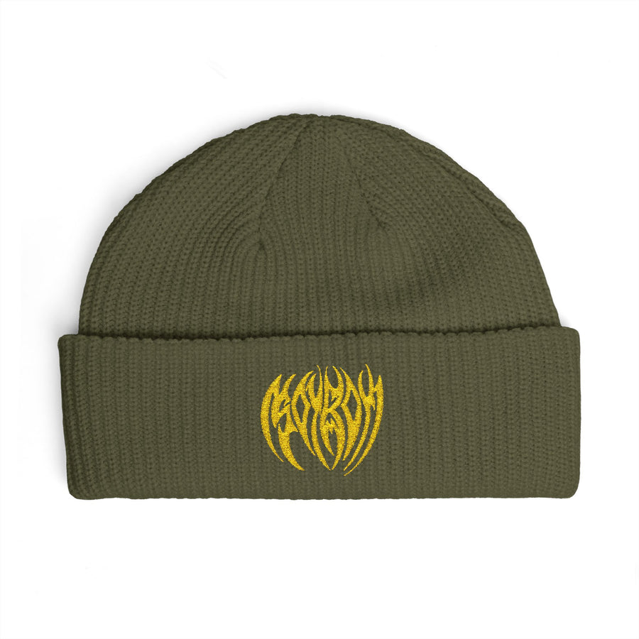 Golden SoyBoy | Embroidered Beanie Hat