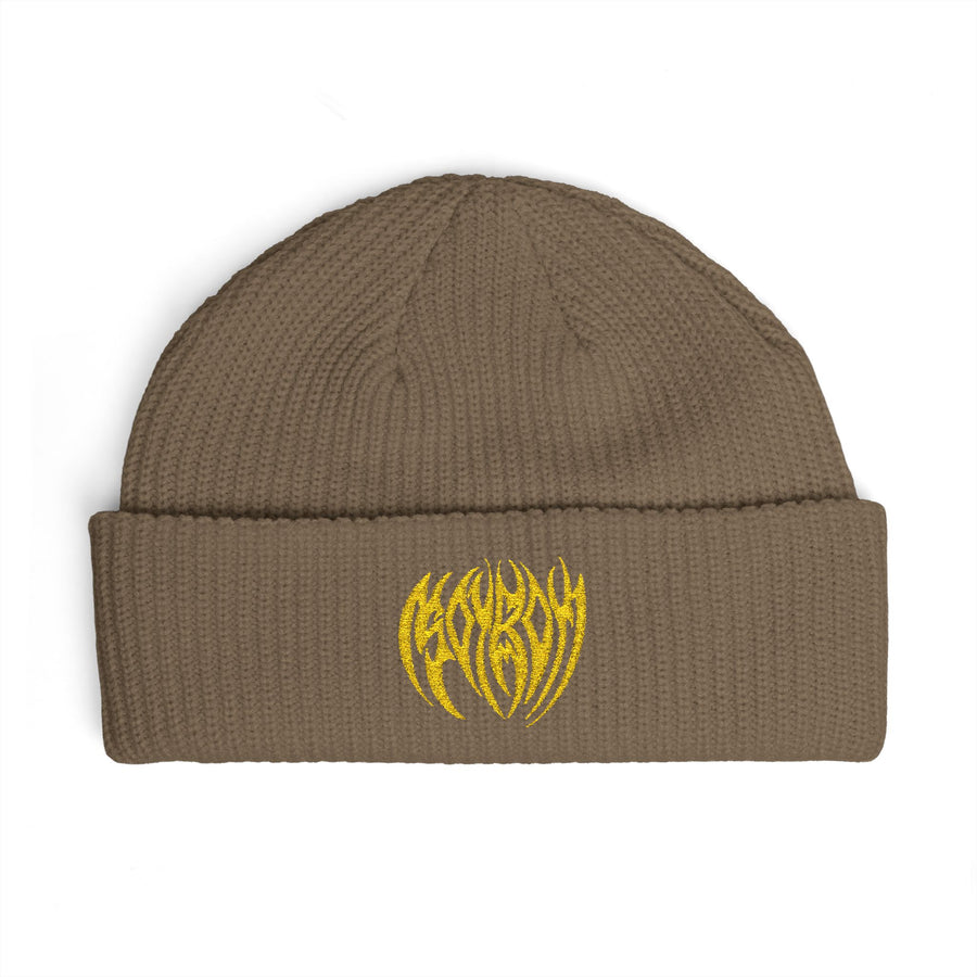 Golden SoyBoy | Embroidered Beanie Hat